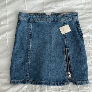 Free People Medium Wash Denim Skirt